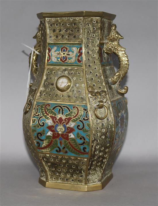A Japanese Champleve vase